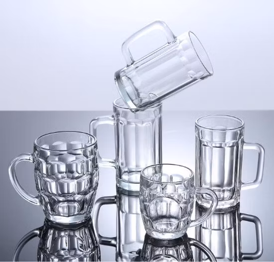Festival de la bière, tasses à bière transparentes en verre publicitaire, tasses à bière, verre d'eau froide, bouteille de thé et de jus, Logo imprimé épais