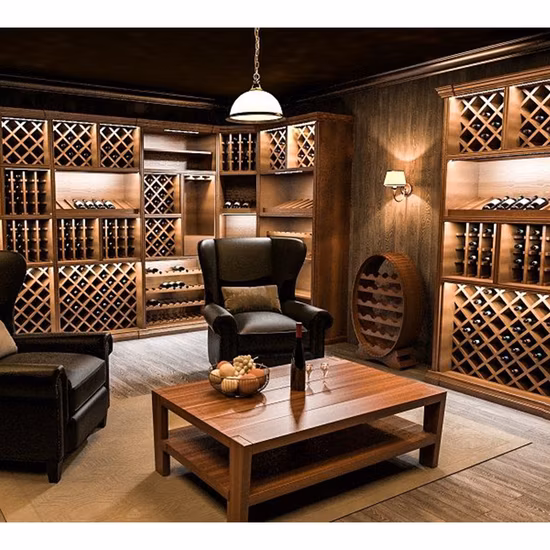 2023 Free Standing Bamboo Wine Glass Bottle Holder, Countertop Storage Wall Wood Wine Display Rack