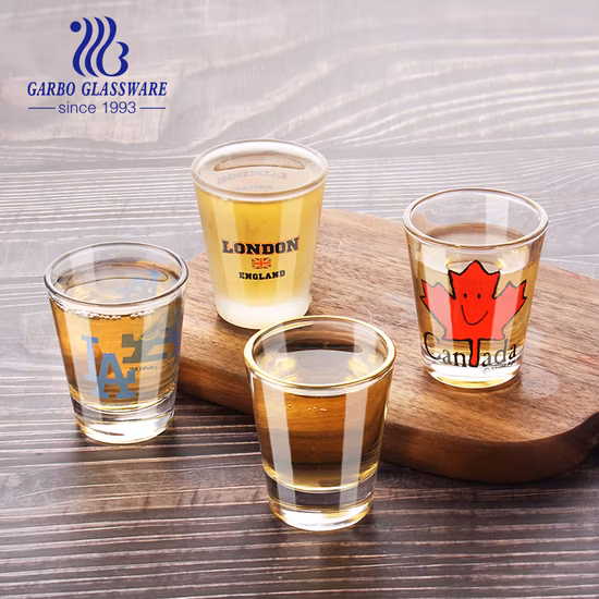 2 Oz Man Clear Shot Glass Shot Glass Custom Spirit Tasting Glass for Bar 50ml Shot Wine Glass
