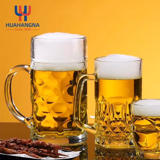 Commerce de gros échantillon gratuit personnalisé durable Pilsener Tumbler bière verrerie verrerie bière Stein tasse base lourde pinte verre tasse Ipa verre de bière pour Pub Restaurant