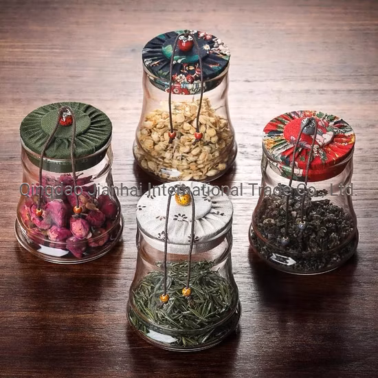 Couvercle en tissu Pot en verre Bouteille en verre Conteneur Stockage des aliments
